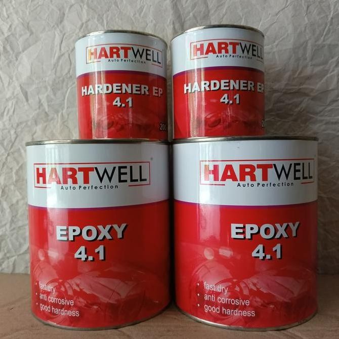 Epoxy Hartwell 4:1 Black - 1L Set / Cat Dasar Hartwell Hitam / Epoxy Termurah