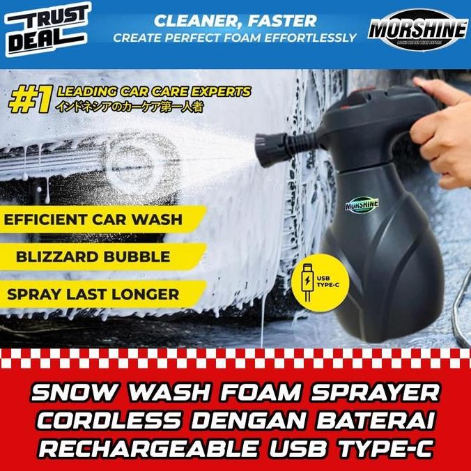 Semprotan Busa Salju Snow Wash Elektrik Otomatis Cuci Mobil Motor Cordless Tanpa Kabel Snow Foam Spr
