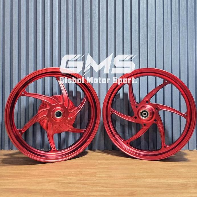 VELG DELKEVIC MOZ SIX STAR RING 14 MOTOR VARIO BEAT SCOOPY VARIO 160 ABS MIO AEROX LEBAR DEPAN 185 L