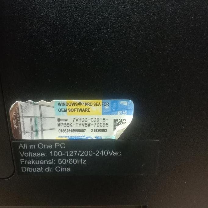 Pc Aio Lenovo Thinkcentre 20Inch  Intel Core I3-4150 Ram 4Gb Hdd 500Gb New Stok