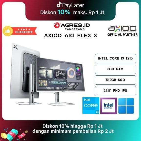 Axioo Aio Hype Flex 3 I3 1215U 8Gb 256Gb Dos/Windows 23.8" Fhd Ips New Stok