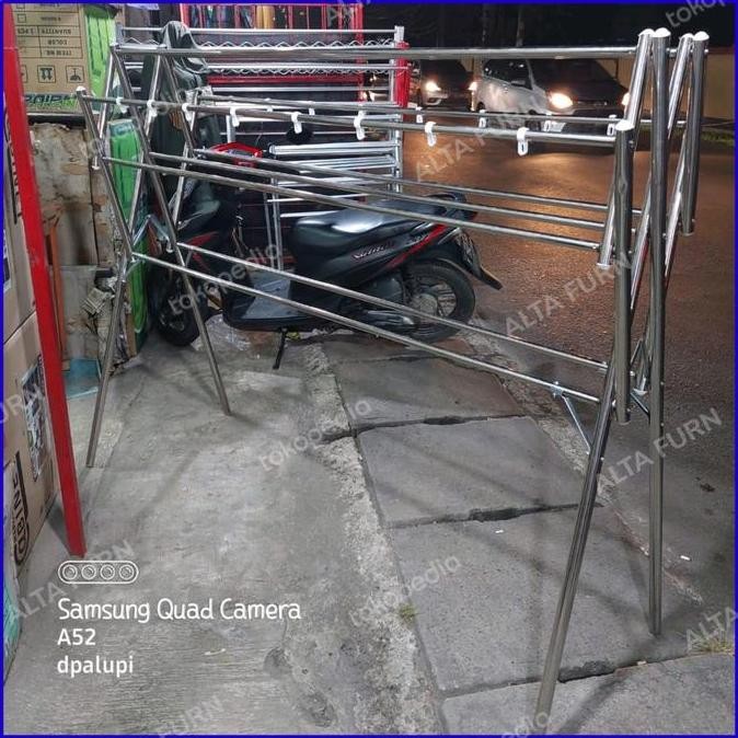 Jemuran Baju Stainless Steel/Jemuran Pakaian/Kuat/Kokoh