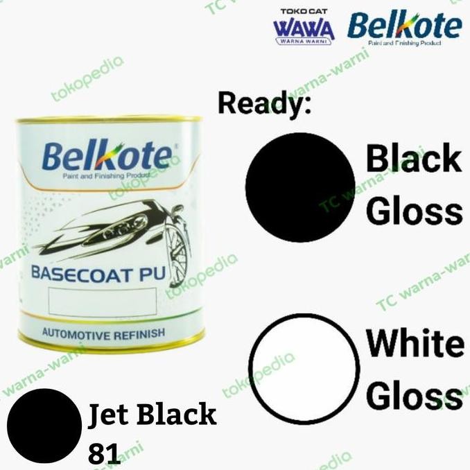 Cat Pu Belkote Basecoat Black & White 0.5 Liter Terbatas