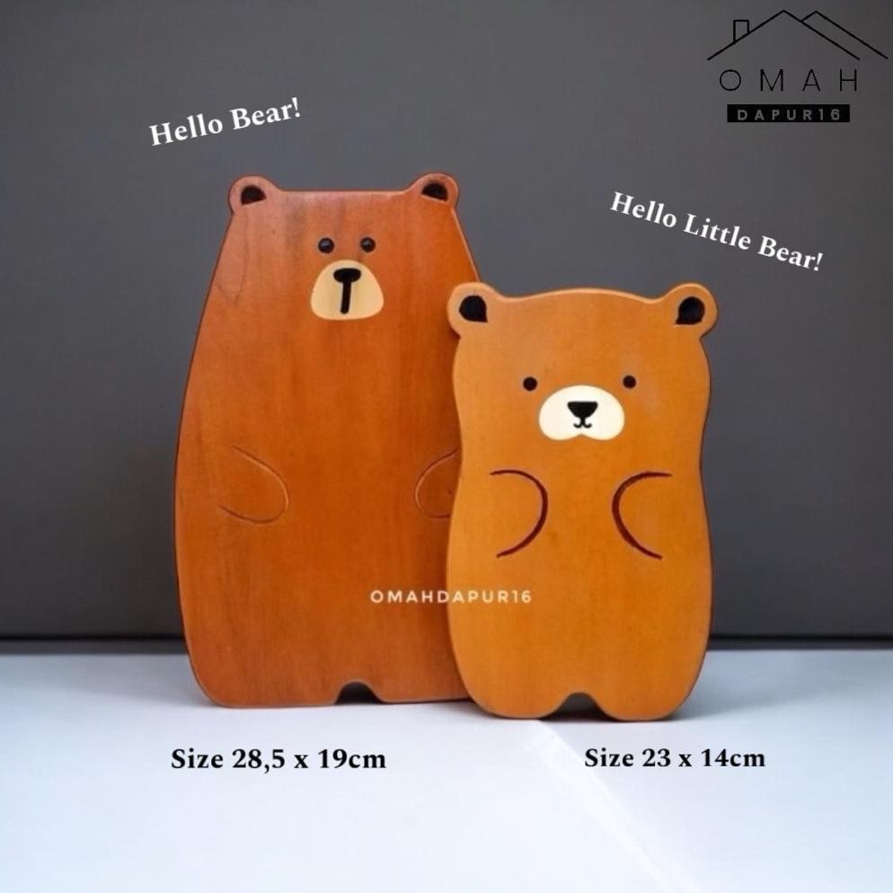 Talenan Kayu Beruang / Talenan Beruang Kayu / Talenan Estetik / Talenan Lucu / Talenan Kayu