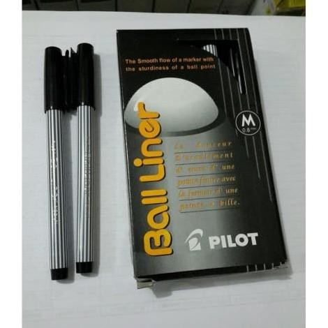 

TERBARU! ballpoint pilot balliner 0.8mm - hitam 1 kotak