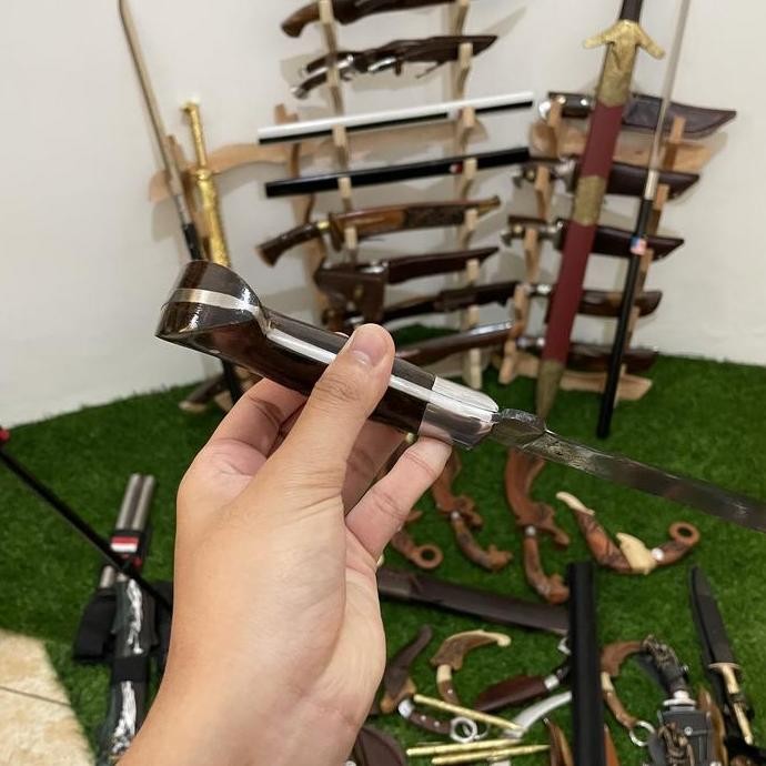 Gocil Golok Kecil Kerja Berkebun Kupas Kelapa Tbas Kayu Full Tang Per