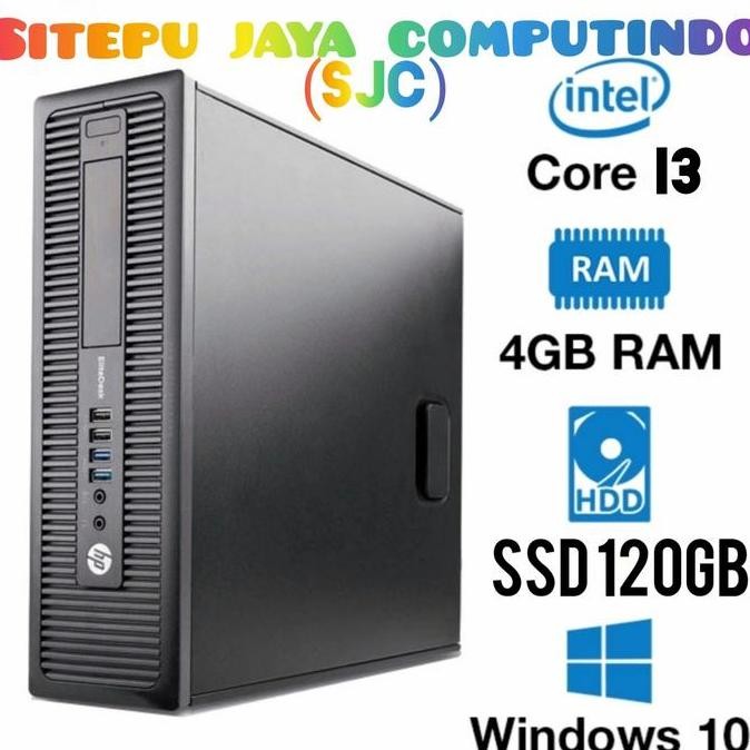 Cpu Hp 800 G1 Intel Core I3 Gen4 Ram 4Gb Ssd 120Gb Windows 10 Like New New Stok
