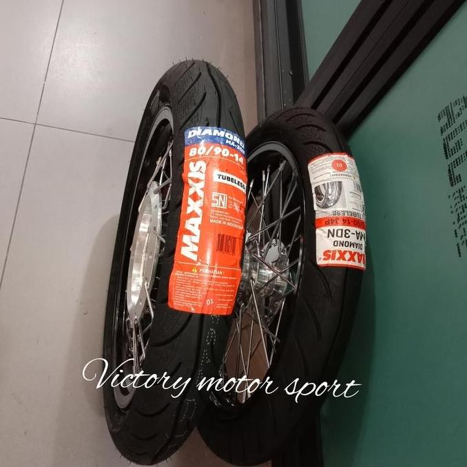 velg set jari jari Mio soul Mio j Xeon Mio m3 plus ban maxxis ring 14