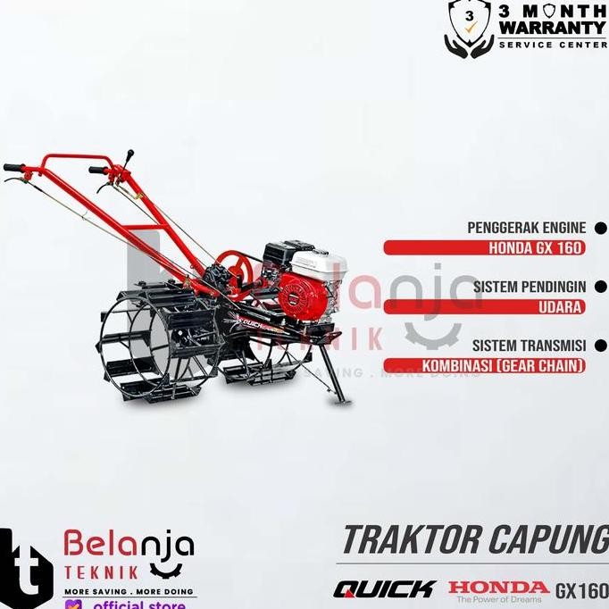 Mesin Traktor - Quick Capung Metal + Mesin Engine Honda GX 160
