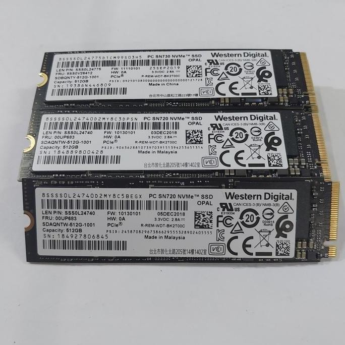 ready SSD M.2 2280 NVME 512GB WD PC SN730 PCIE GEN3 X4 ORIGINAL MURAH