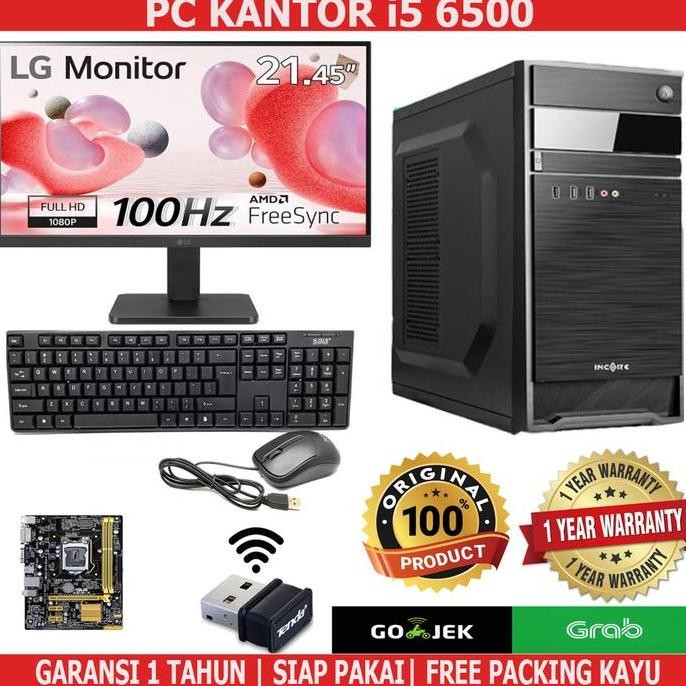 Pc/Komputer Kantor I5 6500 Ram 16Gb Mb Asus/Ga Fullset New Stok