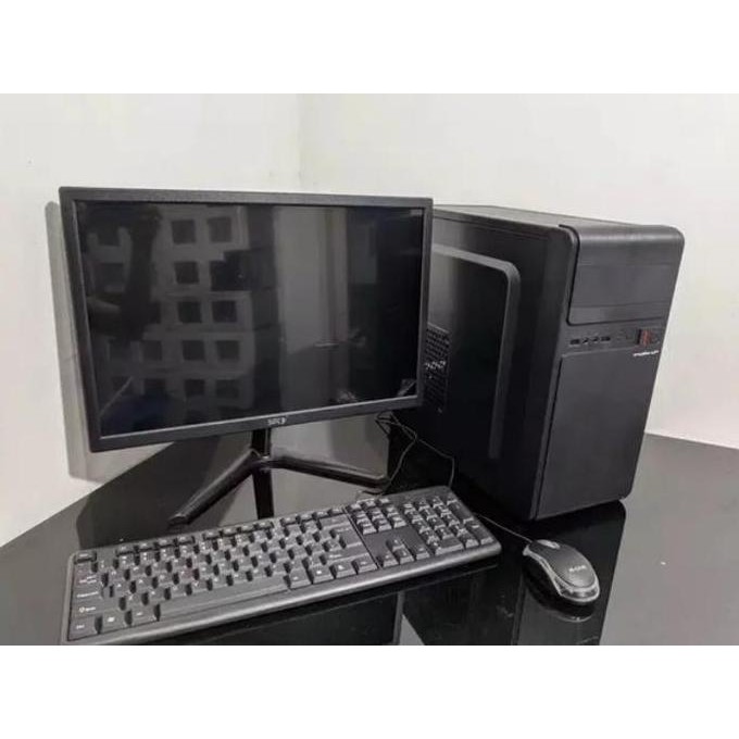 1 Set Pc Intel Core I7 Ram 16Gb Hdd  1Tb + Ssd + Monitor Led 19 Inc New Stok