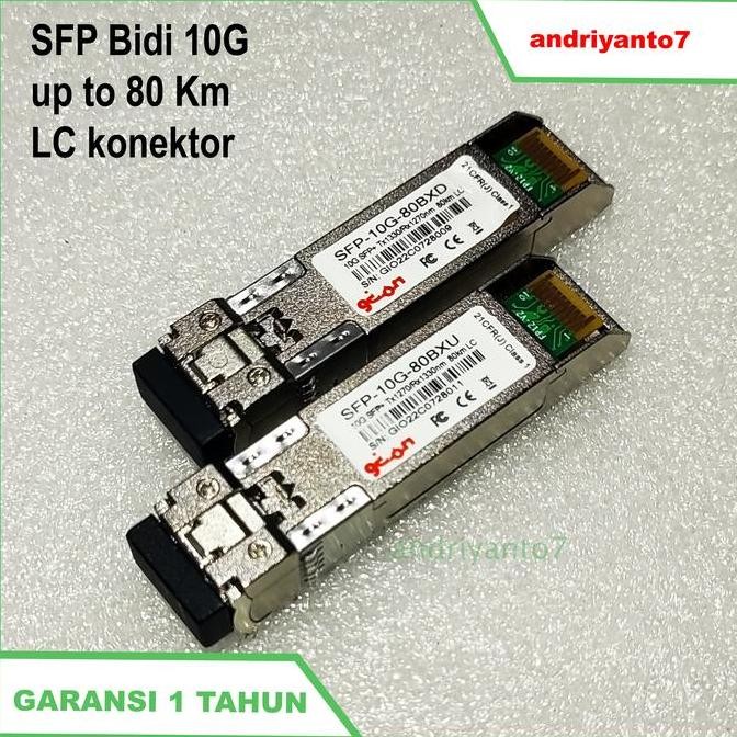 TERBARU - SFP+ 10G BIDI compatible Cisco Mikrotik Juniper 70-80Km LC