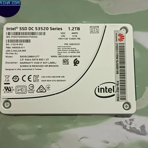 Intel Ssd Dc 1.2Tb S3520 Series New Stok