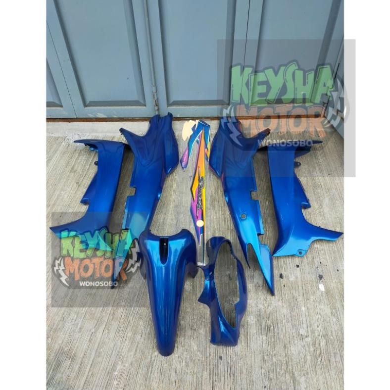 FULL SET BODY HALUS SMASH 110 SMASH LAMA OLD RNA BIRU BONUS PANEL DADA