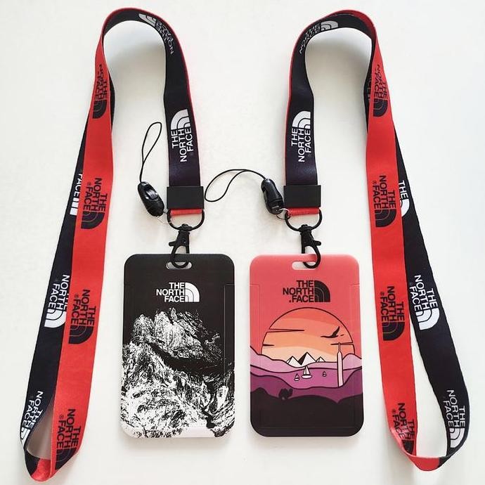 

READY ID Card Holder Name Tag Lanyard / Kalung Wadah Kartu The North Face 2 NEW