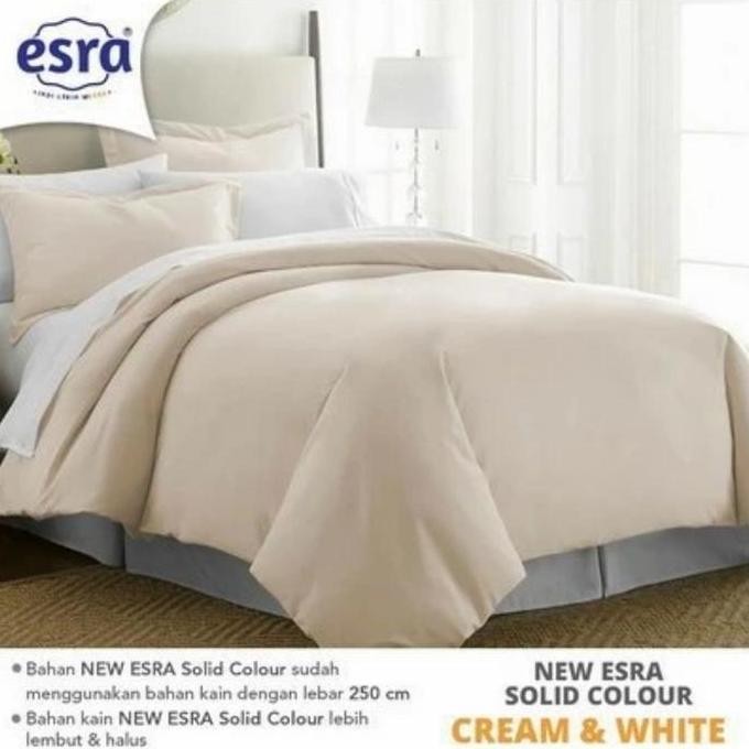 BEDCOVER + SPREI SET KATUN PREMIUM POLOS CREAM