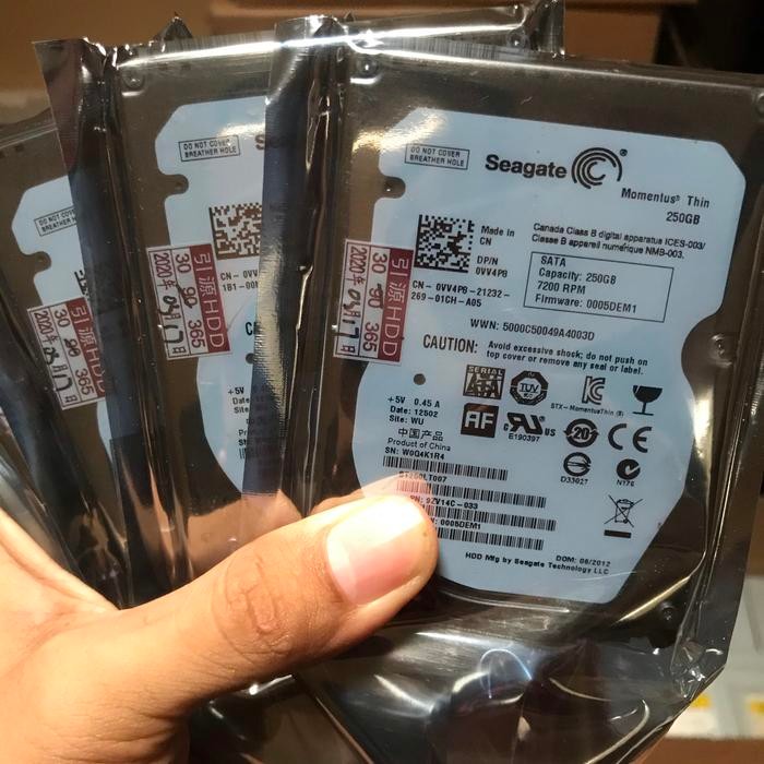 Harddisk Hdd laptop 250Gb sata 2.5