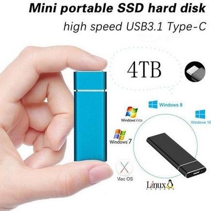 NEW ssd external/hardisk ssd eksternal/Hard drive seluler eksternal portabel, penyimpanan eksternal 