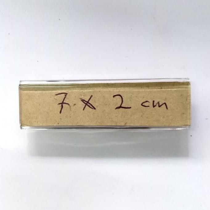 

READY Name Tag dada akrilik 7x2cm (POLOS TANPA PENITI/MAGNET) isi 50pcs NEW