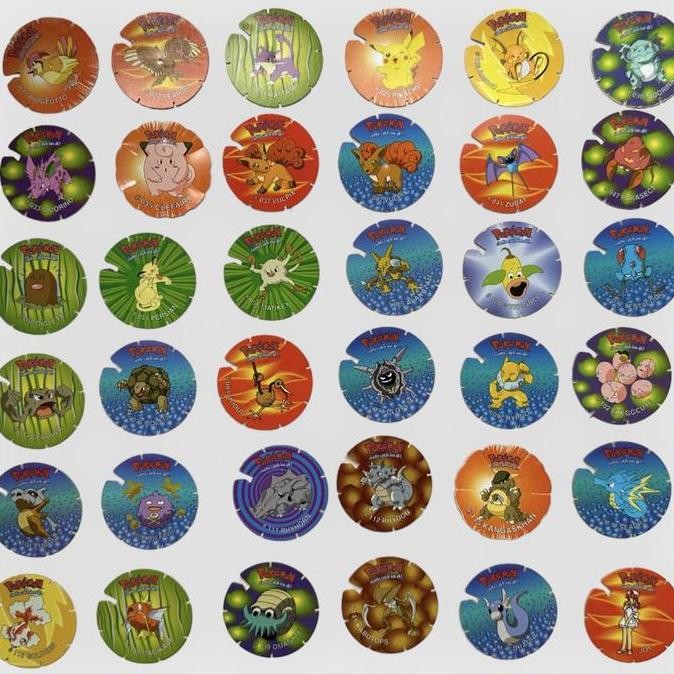 Tazos Pokemon Spin / Tasos Tajos Mainan Vintage 2000 Chiki Cheetos
