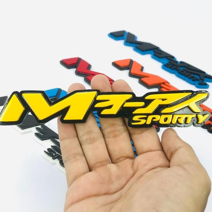 EMBLEM MOTOR MIO SPORTY JEPANG HARGA SUDAH DAPAT SEPASANG HURUF TIMBUL 3 DIMENSI Motorcycle