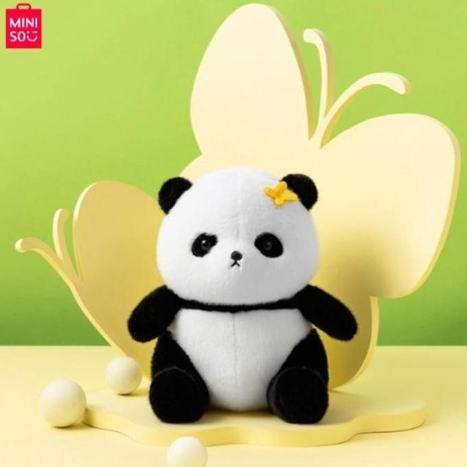 NEW Boneka Panda Lucu - MINISO China Panda Series Sitting Panda Plush Toy READY