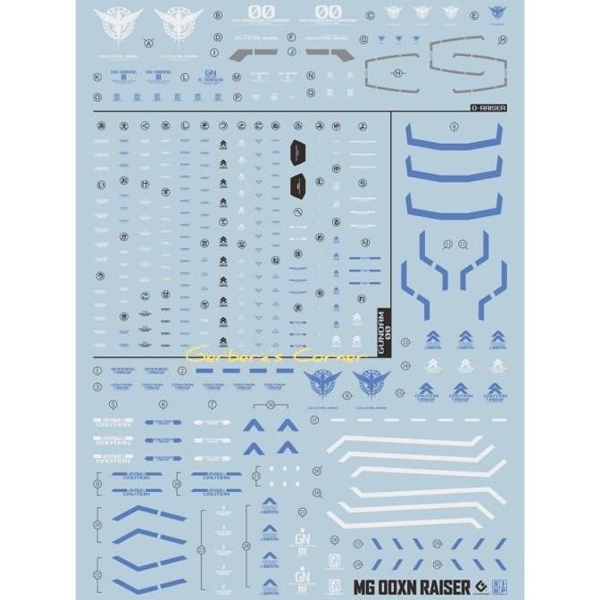 restock !!! Fluorescent Water Decal MG 00 XN Raiser Gundam Evolution Studio