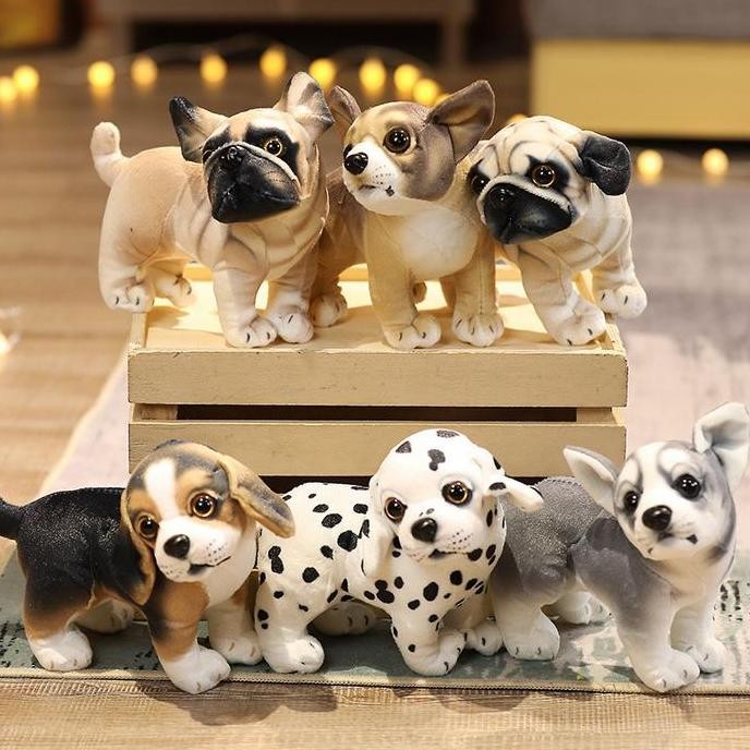 NEW Boneka doll anjing lucu dog doggie chihuahua husky dalmatian pitbull bulldog beagle lembut anak 