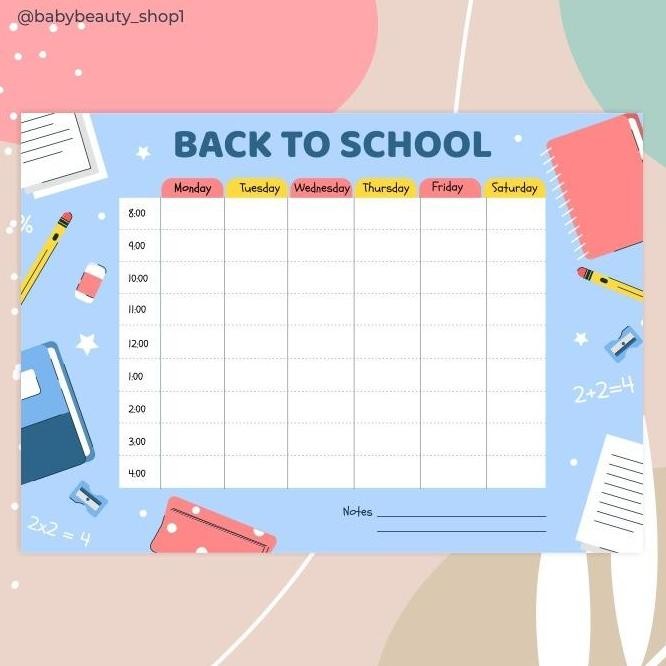

READY MONTHLY PLANNER TODO PLANNER ACRYLIC,WEEKLY SCHEDULE , BACK TO SCHOOL NEW