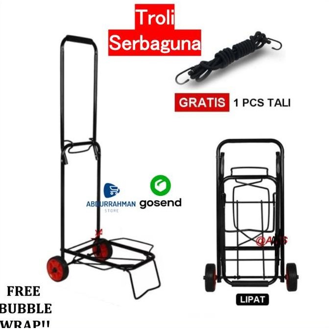 Troli Alat Angkut Barang Galon Gas Kardus Tabung Oksigen Lipat Trolley Besi