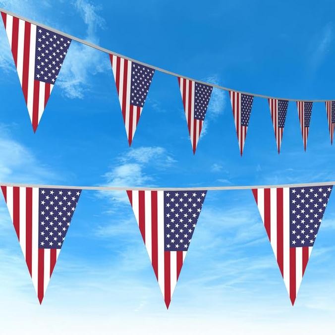 Bendera Hias Festival Segitiga Custom Bendera Bunting