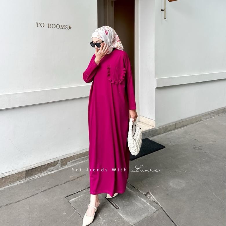Quality Mila Batwing Dress Bahan Kaos Cotton Combed Gamis Jumbo Murah Grosir Dres Lucu Rempel Warna 