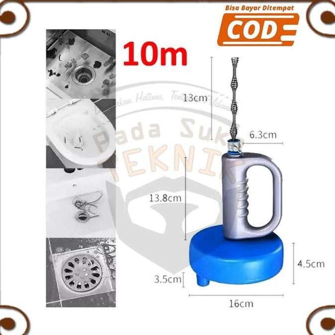 Pembersih WC, Kloset, Wastafel Mampet Selokan Tersumbat Kawat 10m