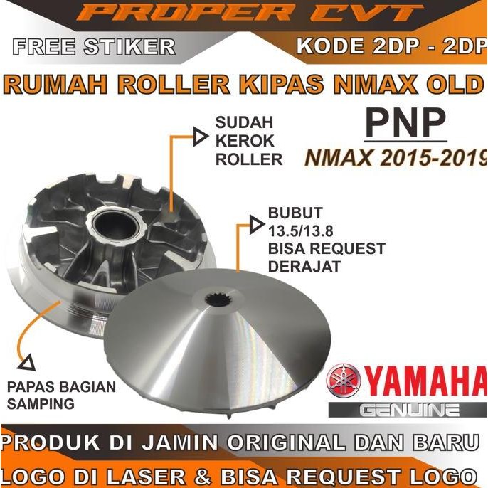 RUMAH ROLLER NMAX BUBUT PULLEY NMAX RUMAH ROLLER RACING NMAX 2DP