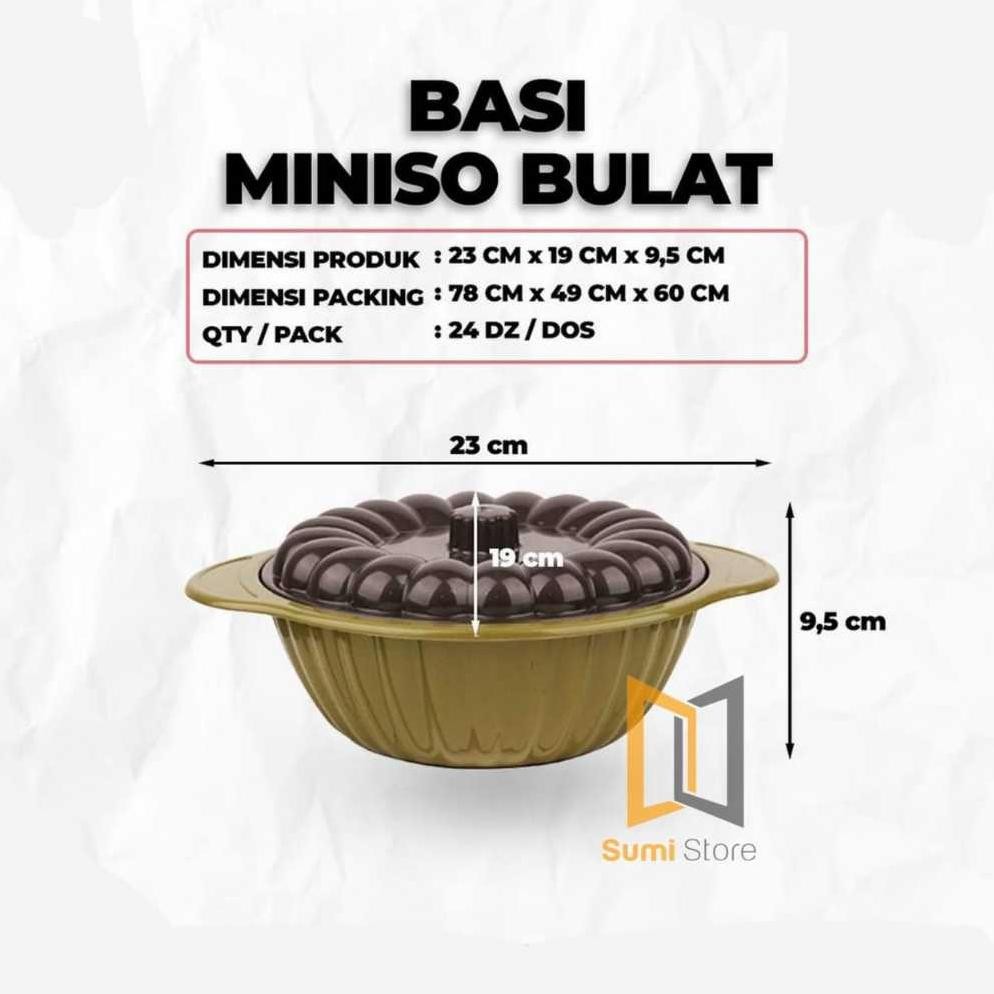 [3 & 6 Pcs] Basi Miniso Bulat / Basi Prasmanan Bulat/ Basi Prasmanan Plastik Bulat Baru
