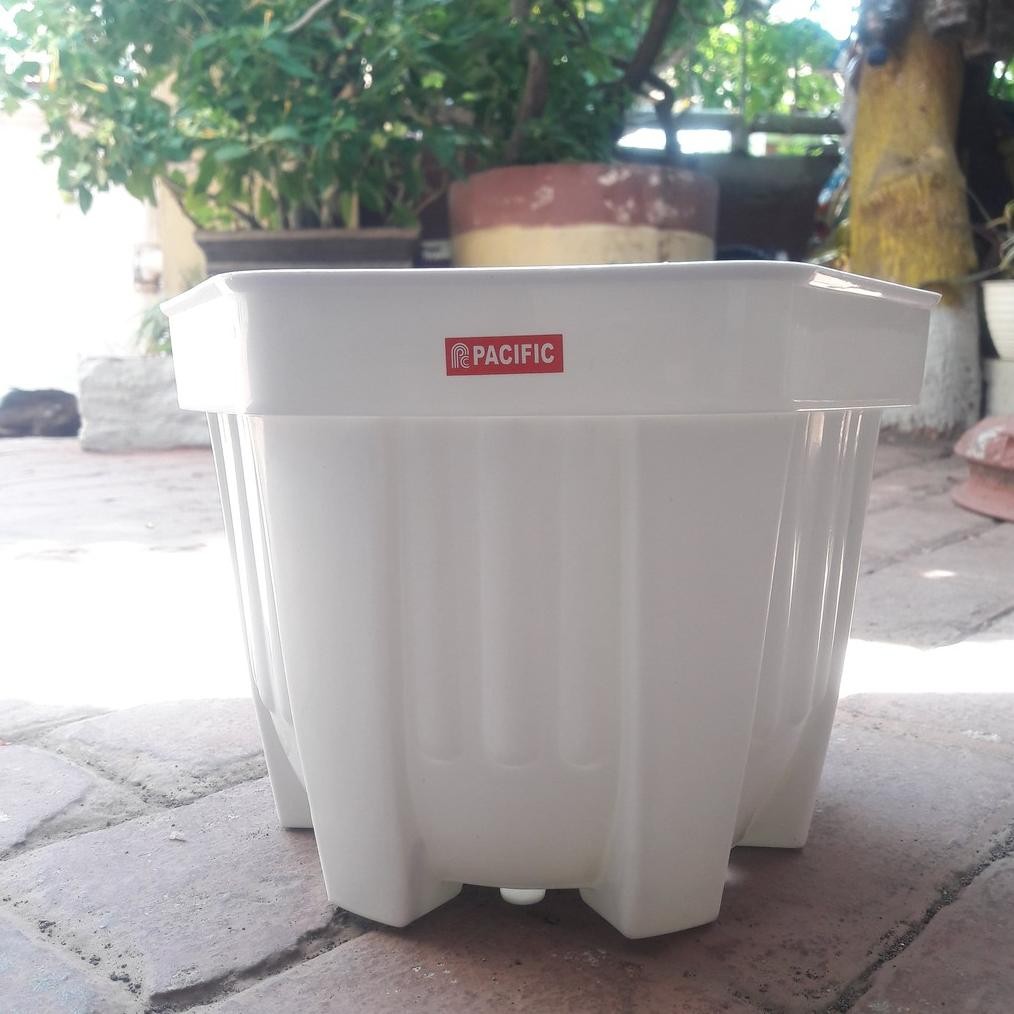 Pot Pacific Segi Enam 17 Hexa Putih/ Pot Hexa 17 Spaylater 0%