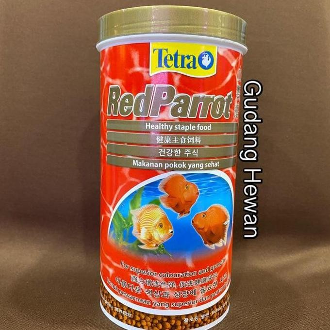Diskon TETRA RED PARROT 320 GRAM / MAKANAN IKAN PEROT / IMPORT JERMAN / BUTIRAN SEDANG / FLOATING