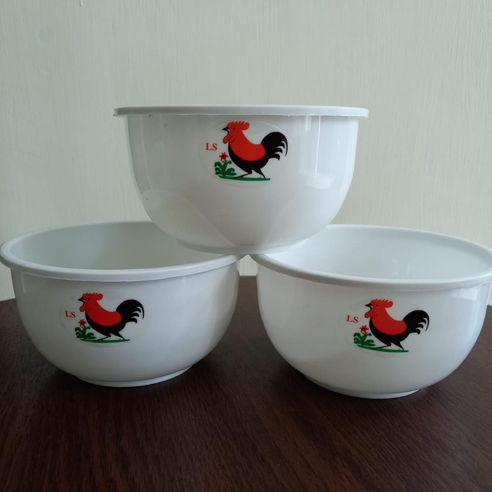 Mangkok Ayam Jago Plastik Mangkok Mie Bakso Udon Kecil Tebal Bagus Ready