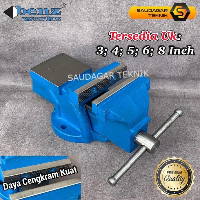 Catok Meja Ragum 3 4 5 6 8 Inch Penjepit Besi 3" 4" 5" 6" 8" Benz