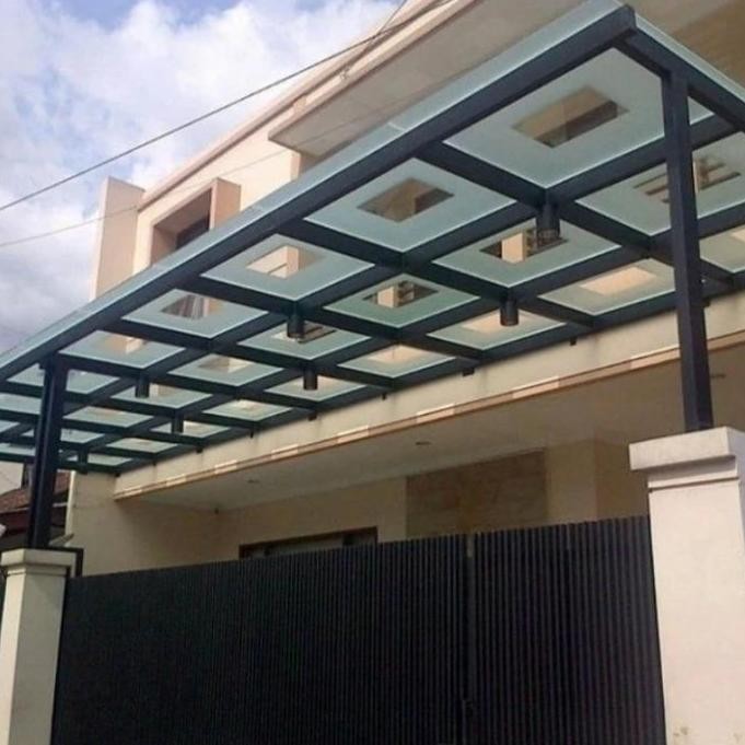 kanopi besi hollow galvanis atap solarflat 3mm