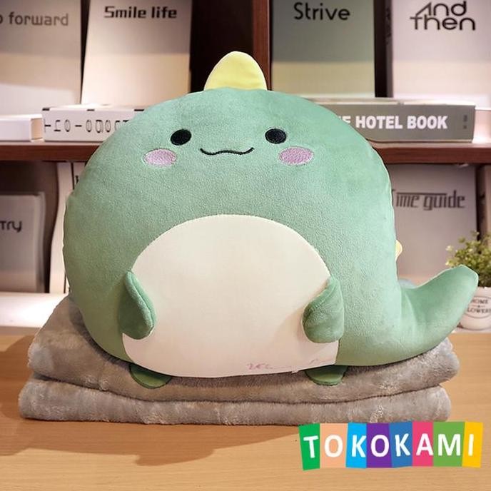 more- Boneka Balmut Bantal Selimut Karakter Dino