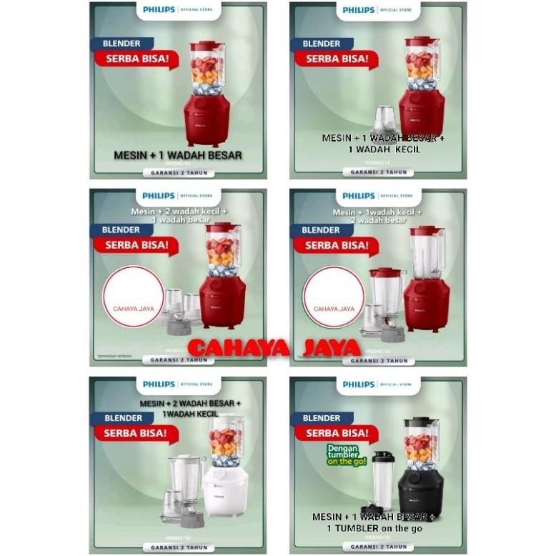 NEW 3IN1 BLENDER 3IN1 PHILIPS 3IN1 HR 2042 / HR2042 PLASTIK 1 L  GARANSI RESMI [terbaik][terlaris]
