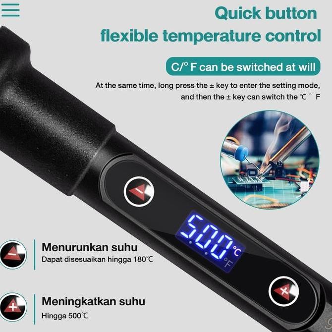 Besi Solder Lcd Solder Listrik Solder Sunshine Digital Soleder Iron 80