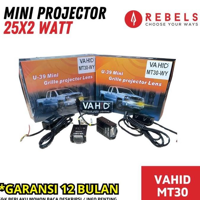 Mini Laser Vahid MT30 Putih-Kuning Lampu Kabut Lampu Tembak Sepasang Untuk Mobil-Motor ORIGINAL VAHI