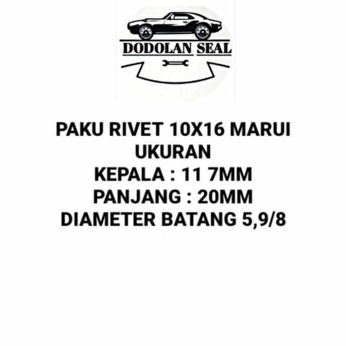 PAKU KAMPAS REM 10X16 PAKU RIVET ALUMUNIUM