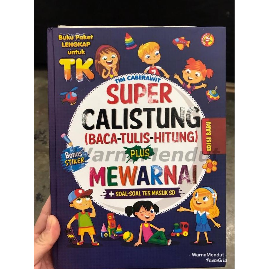 Terlaris Wm Bbw Buku Super Calistung & Mewarnai Untuk Anak Tk, Plus Stiker