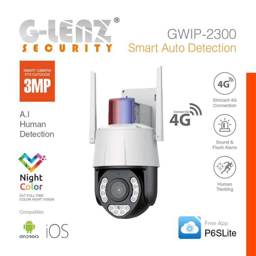 NEW GLENZ CCTV SIM CARD 4G PTZ CAMERA 3MP - GWIP 2300 [terbaik][terlaris]