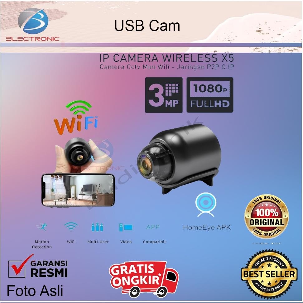 NEW IP Camera 3MP Mini CCTV Indoor SPY CAM CCTV WIFI HD INFRARED KAMERA [terbaik][terlaris]