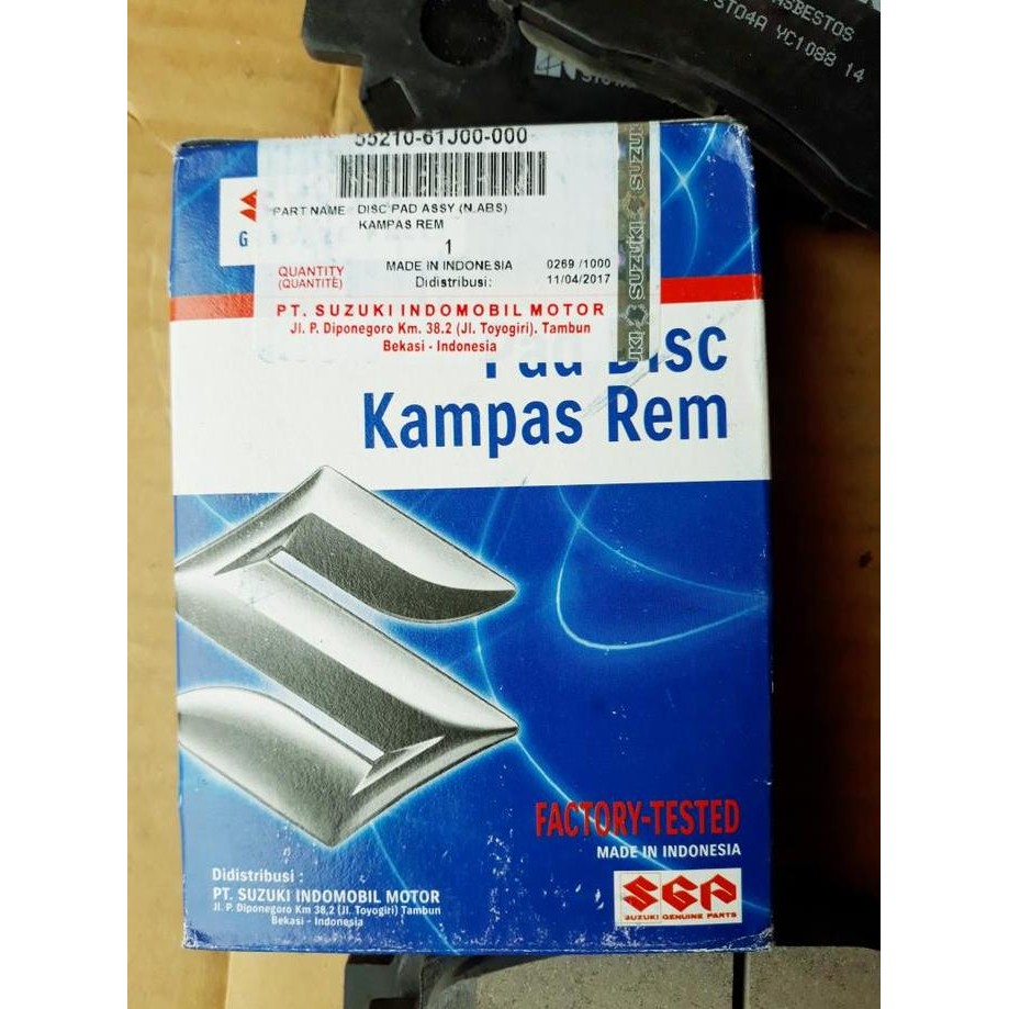 KAMPAS REM DEPAN BRAKE PAD SUZUKI APV. ASLI SGP